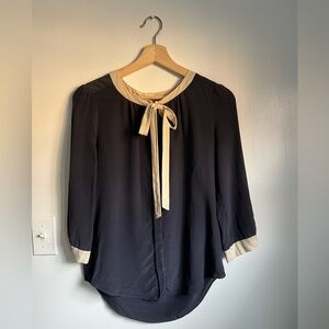 Silk Tie-Neck Blouse